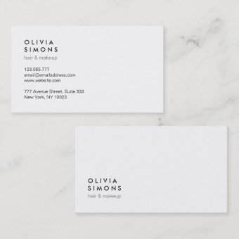 Minimalist Business Cards | Zazzle