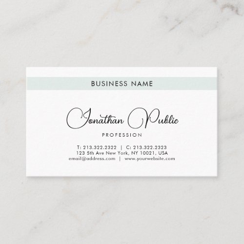Minimalist Business Cards Calligraphed Name