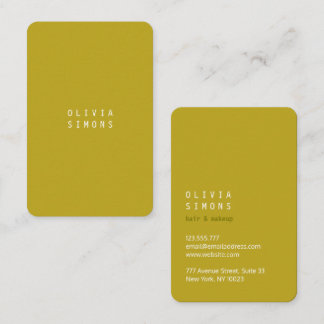 Minimalist Business Cards in trendy Color