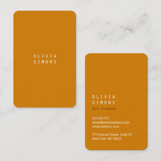 Minimalist Business Cards in trendy Color