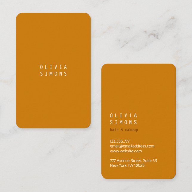 Minimalist Business Cards in trendy Color (Front/Back)