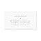Minimalist Business Cards | Simple Hello White