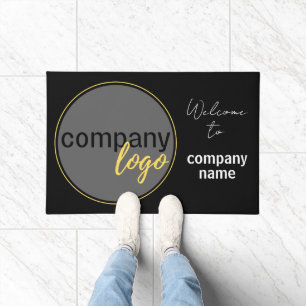 MINIMALIST BUSINESS COMPANY LOGO WELCOME GREETING DOORMAT