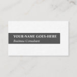 [ Thumbnail: Minimalist Business Consultant Business Card ]