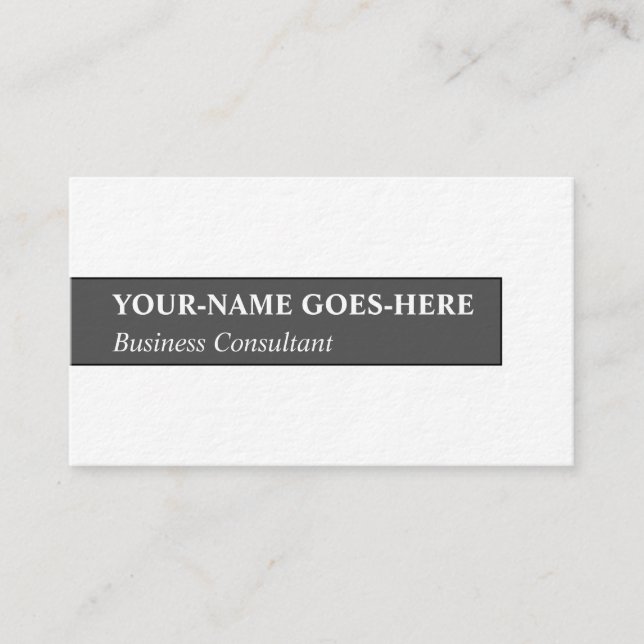 Minimalist Business Consultant Business Card (Front)