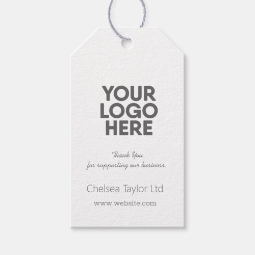 Minimalist Business Corporate Logo Thank You Gift Tags