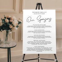 Minimalist Business Event Sponsors Easel Sign