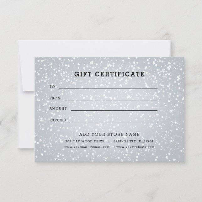 Minimalist Business Gift Certificate with Logo (Front)