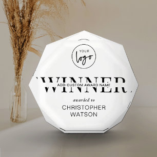 Minimalist Business Logo Achievement Employee Acrylic Award