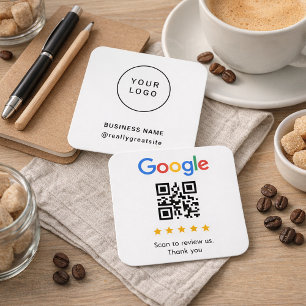Minimalist Business Logo and Google Review QR Code