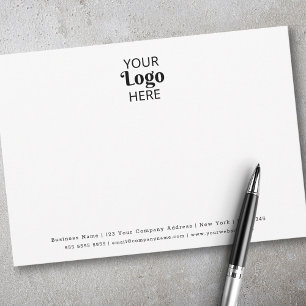 Minimalist Business Logo Company Contact Branded Note Card