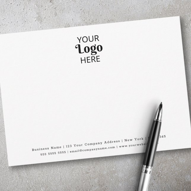 Minimalist Business Logo Company Contact Branded Note Card (Creator Uploaded)