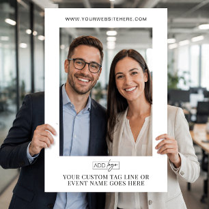 Minimalist Business Logo Company Event Marketing Selfie Frame