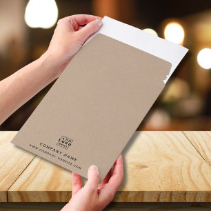 Minimalist Business Logo Company Name Kraft Style Envelope Mailers