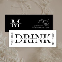 Minimalist Business Logo Corporate Drink Voucher