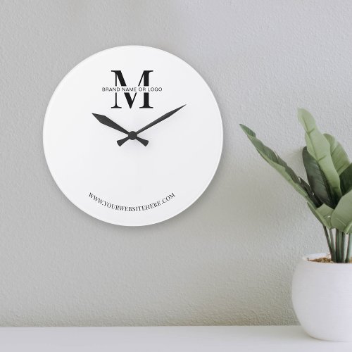 Minimalist Business Logo Corporate Gift Company Large Clock