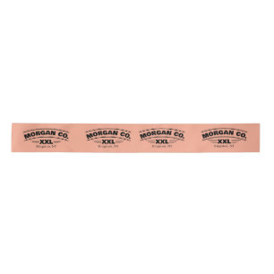 Minimalist Business Logo Label Clothing Satin Ribbon
