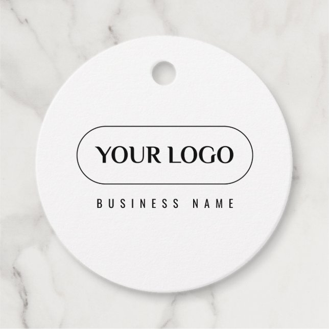 Minimalist Business Logo Label Hang tag (Front)