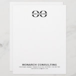 Minimalist Business Logo Letterhead<br><div class="desc">Make a professional statement with this minimalist business logo letterhead. The logo is prominently displayed at the top, while the company name and contact information are elegantly positioned at the bottom. The clean and simple design features black typography on a white background, creating a sleek and modern look. Perfect for...</div>