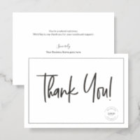 Minimalist Business Logo letterpress thank you