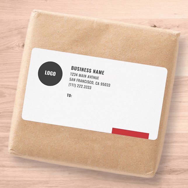 Minimalist Business Logo Mailing Shipping Label (Creator Uploaded)
