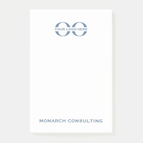 Minimalist Business Logo Muted Dusty Blue Design Post_it Notes