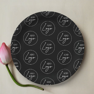 Minimalist Business Logo Pattern Personalized Paper Plates