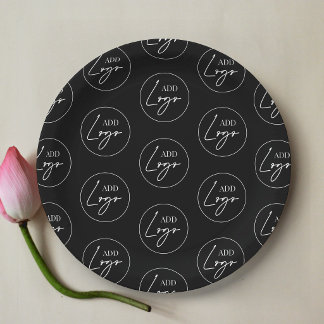 Minimalist Business Logo Pattern Personalized Paper Plates