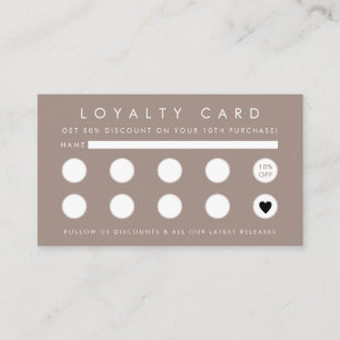Minimalist Business Logo Professional Company Loyalty Card
