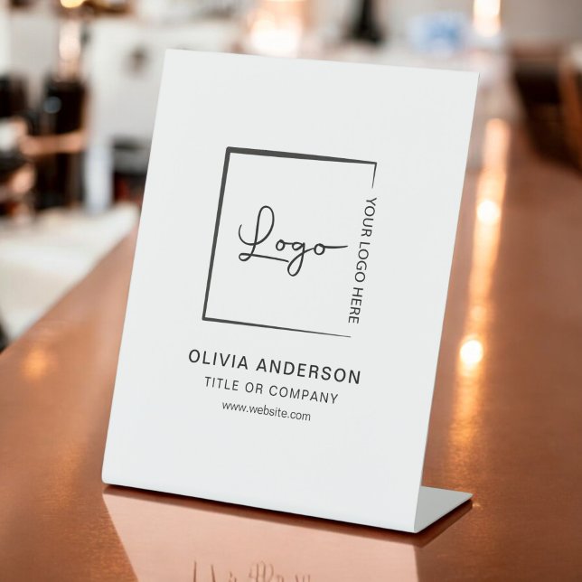 Minimalist Business Logo Professional Modern Pedestal Sign (Creator Uploaded)