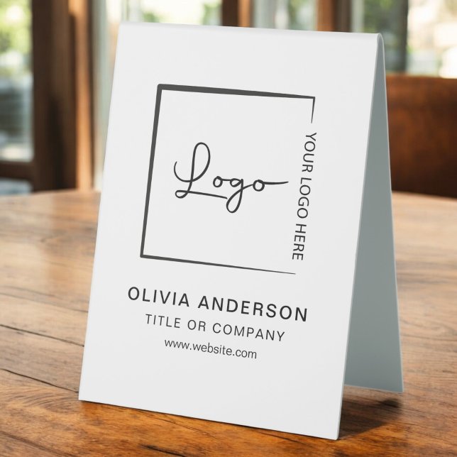 Minimalist Business Logo Professional Modern Table Tent (Creator Uploaded)