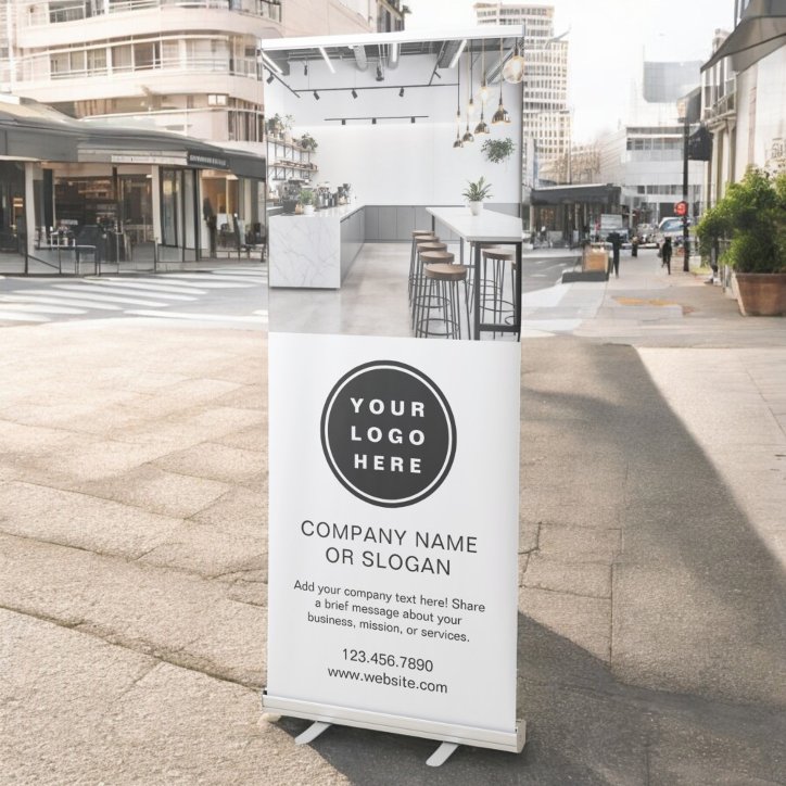 Minimalist Business Logo Professional Photo Retractable Banner