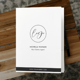 Minimalist Business Logo Real Estate Promotional Pocket Folder