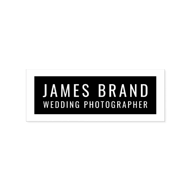 Minimalist Business Logo Rubber Stamp | Zazzle