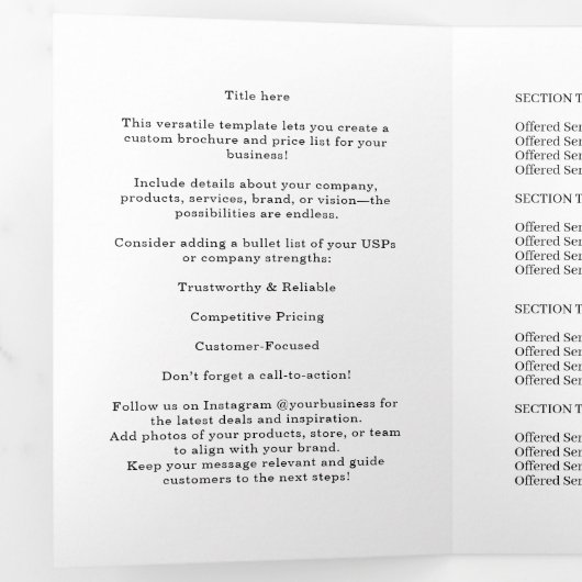 Minimalist Business Logo | Simple Trifold Design (Inside First)