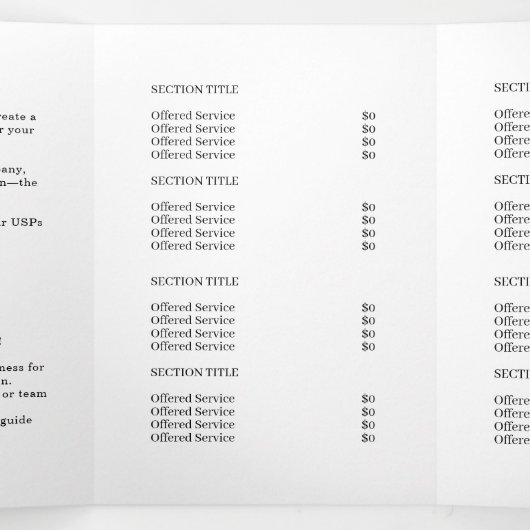 Minimalist Business Logo | Simple Trifold Design (Inside Middle)
