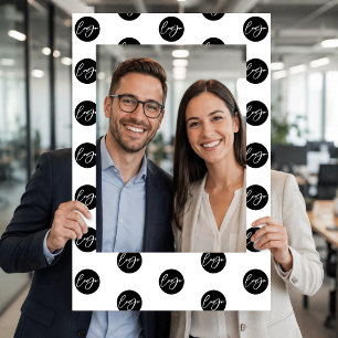 Minimalist Business Logo Step & Repeat Promotional Selfie Frame