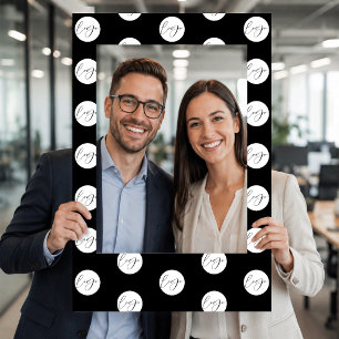 Minimalist Business Logo Step & Repeat Promotional Selfie Frame