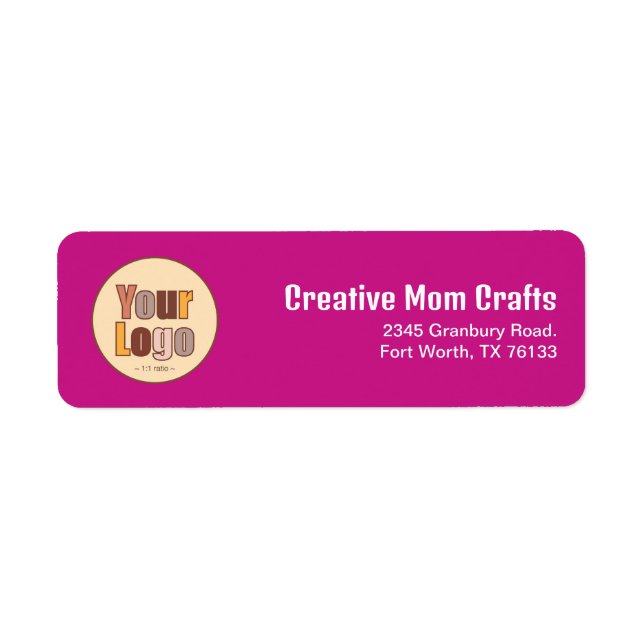 Minimalist Business Logo Template Return Address Label (Front)