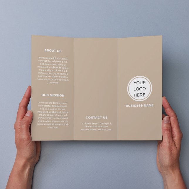 Minimalist Business Logo & Text Trifold Brochure (Creator Uploaded)