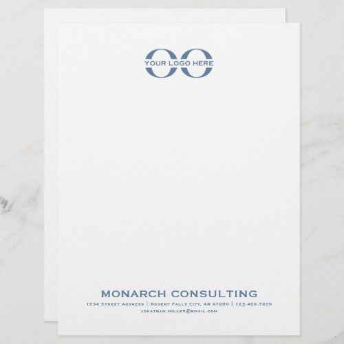 Minimalist Business Logo with Contact Information Letterhead