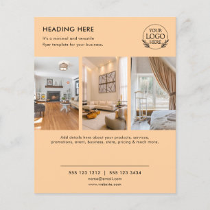 Minimalist Business Marketing Flyer Logo & Photo