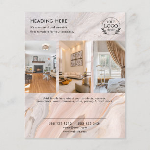 Minimalist Business Marketing Flyer Logo & Photo