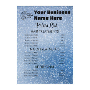 Minimalist Business price list Acrylic Print