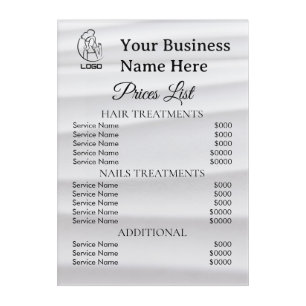 Minimalist Business price list Acrylic Print