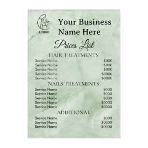 Minimalist Business price list  Acrylic Print
