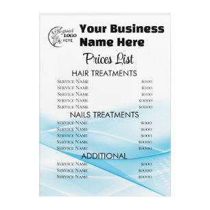 Minimalist Business price list Acrylic Print