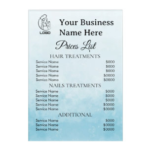 Minimalist Business price list Acrylic Print