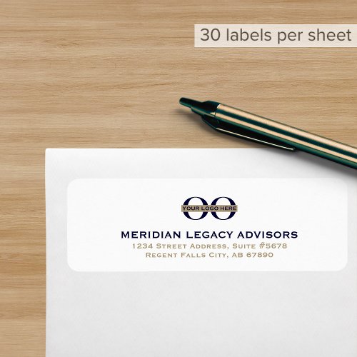 Minimalist Business Return Address Label with Logo