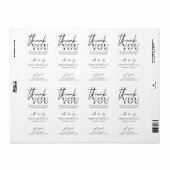 Minimalist Business Thank You Box Seal Packaging Label (Full Sheet)